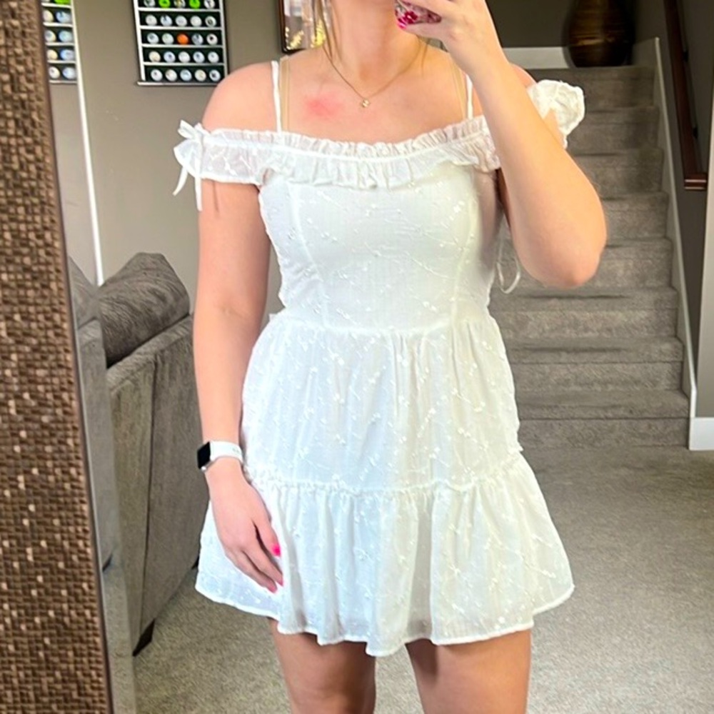 NWT Francesca's Collections White Textured Dress